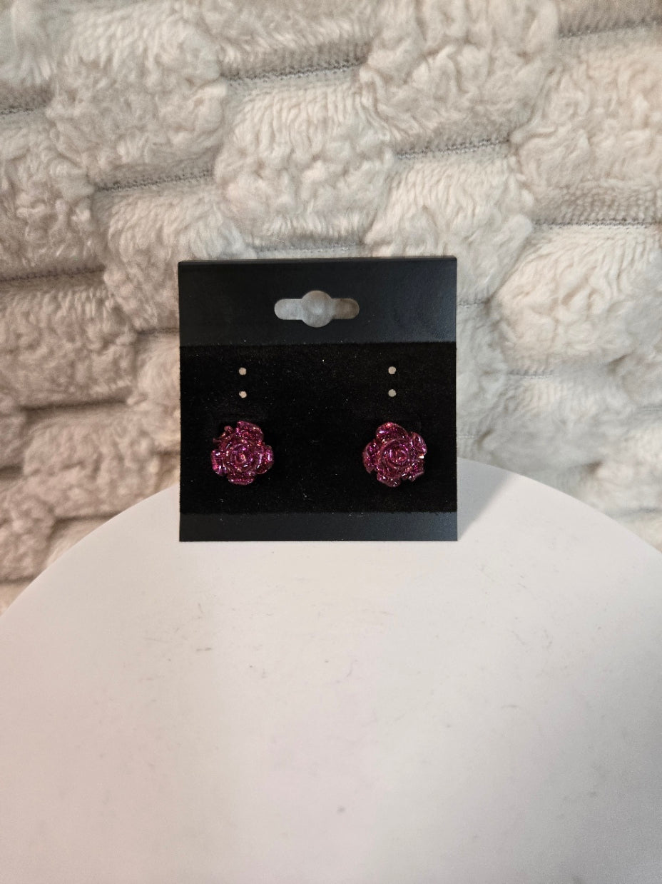 Earrings - Rose Studs