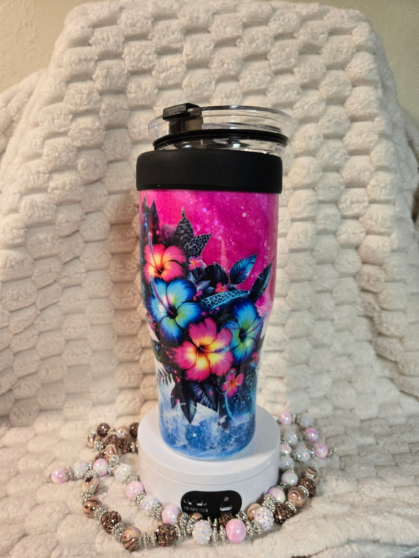 32oz Coffee Caddy - Floral