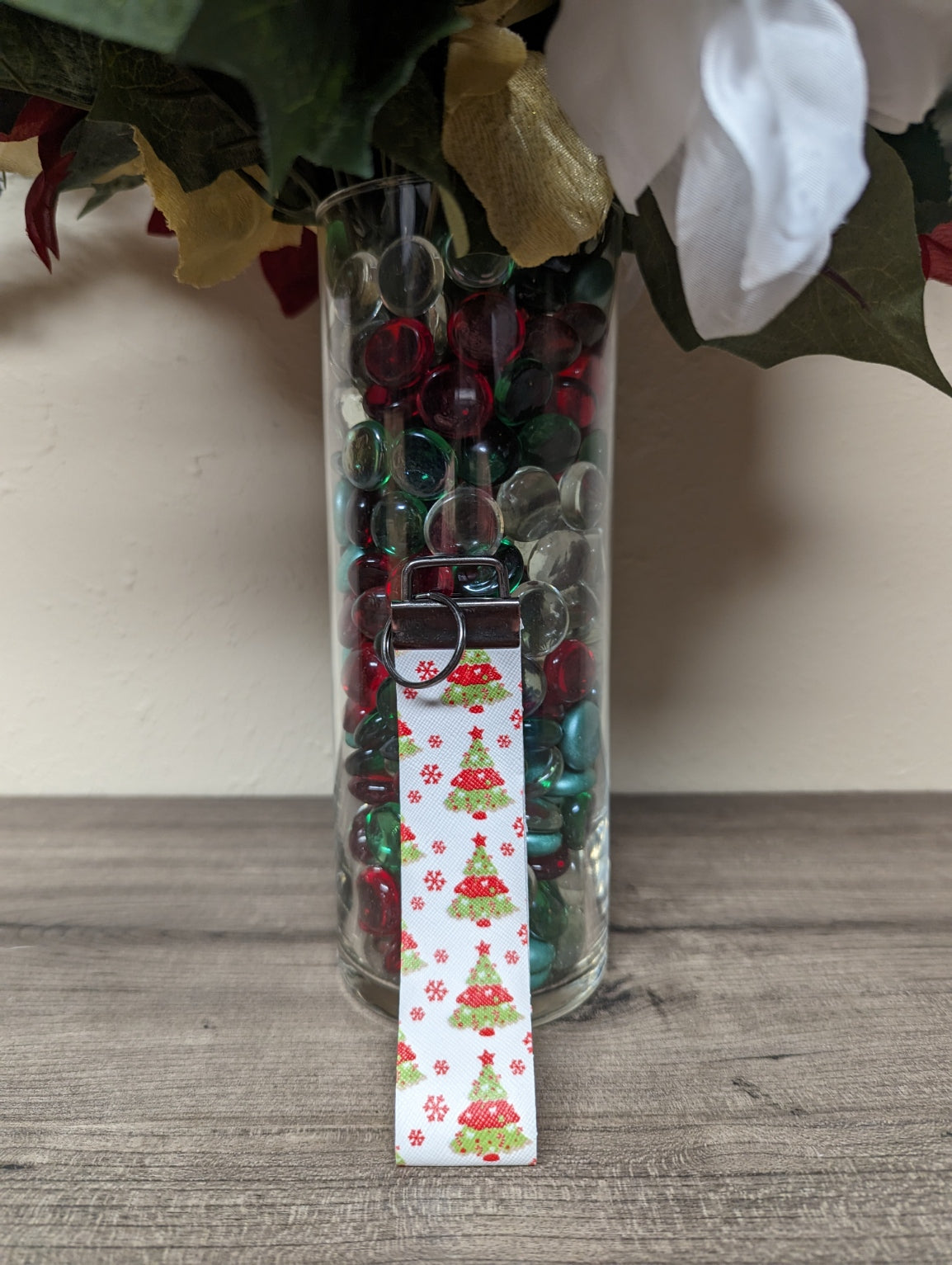 Christmas Theme Wristlet Key Chain