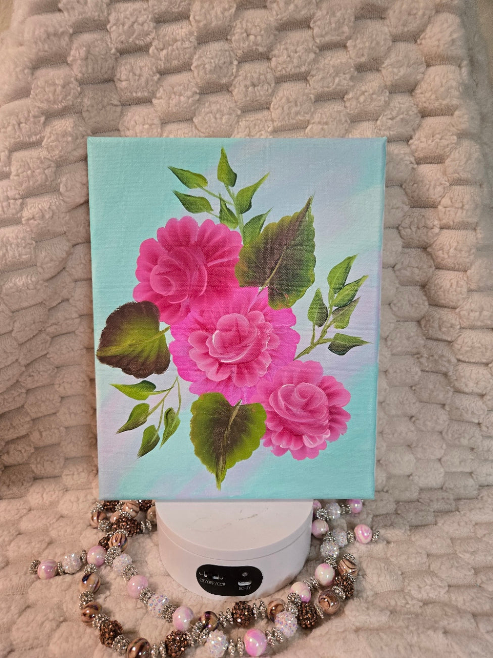 8x10 Canvas Magenta Roses