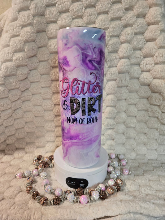 #25- 30oz Skinny - Glitter & Dirt Marble