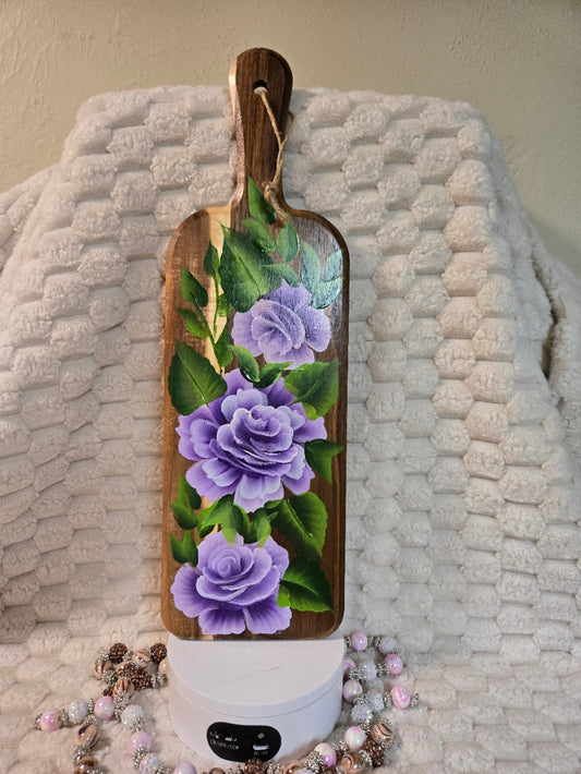 #22- Cutting Board - Handpainted Roses