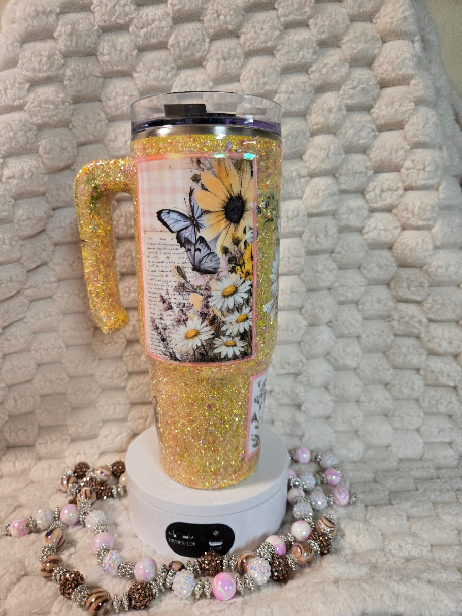 #11 - 30oz Grippy- Bee's & Flowers