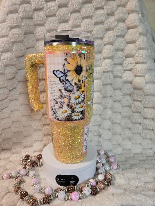 #11 - 30oz Grippy- Bee's & Flowers