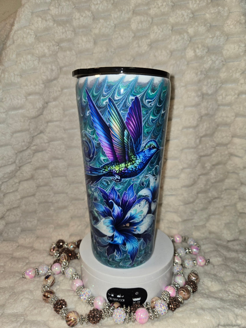 24oz Tumbler - Hummingbird Peekadoodle