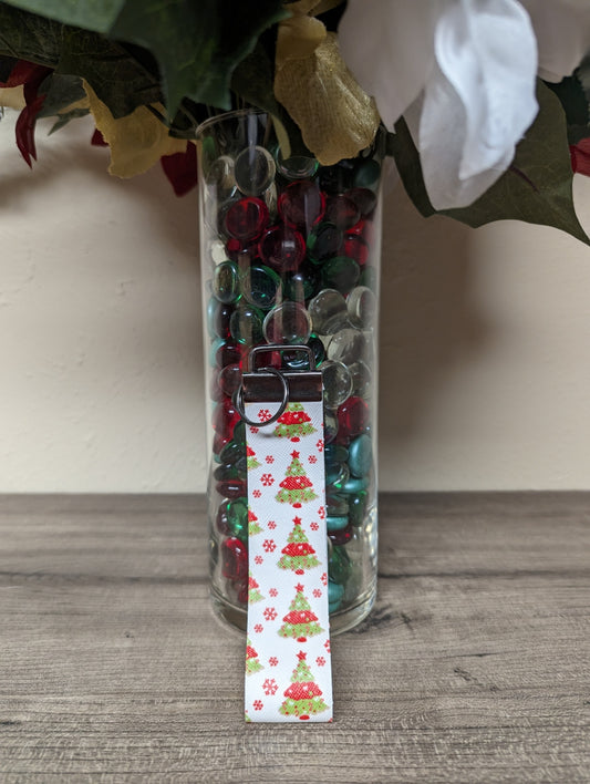 Christmas Theme Wristlet Key Chain