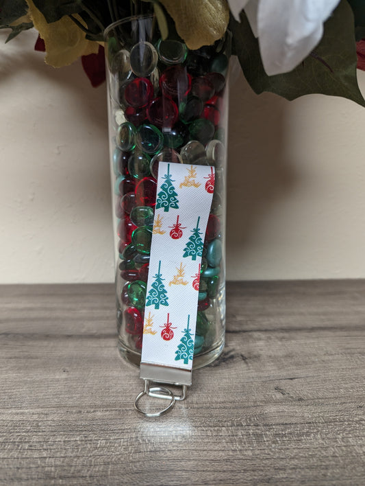 Christmas Theme Wristlet Key Chain
