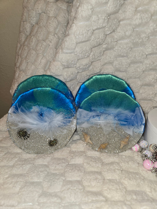 #39 - Beach Theme Coaster Set