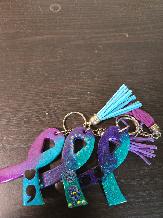 Purple/Teal Keychains