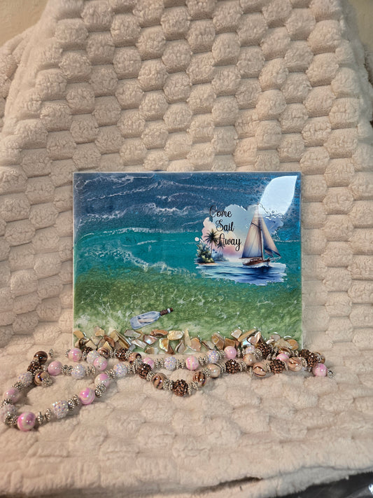8x10 Canvas - Beach