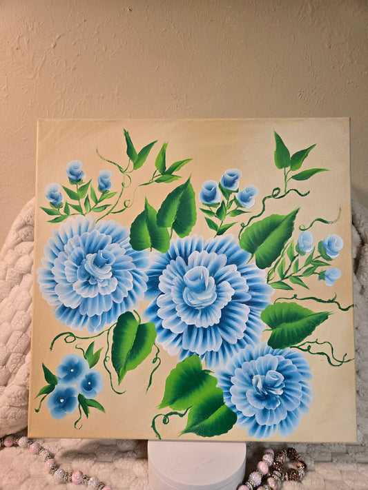 16x16 Peacock Blue Roses